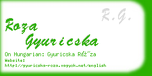 roza gyuricska business card